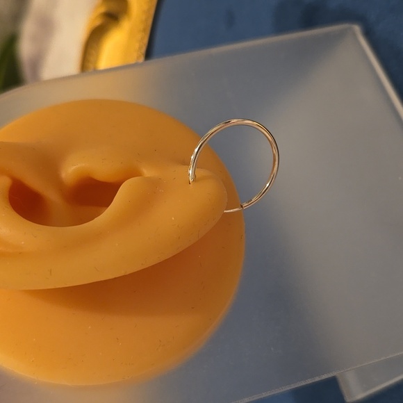 Sterling Silver Hoop Earrings - Picture 3 of 6